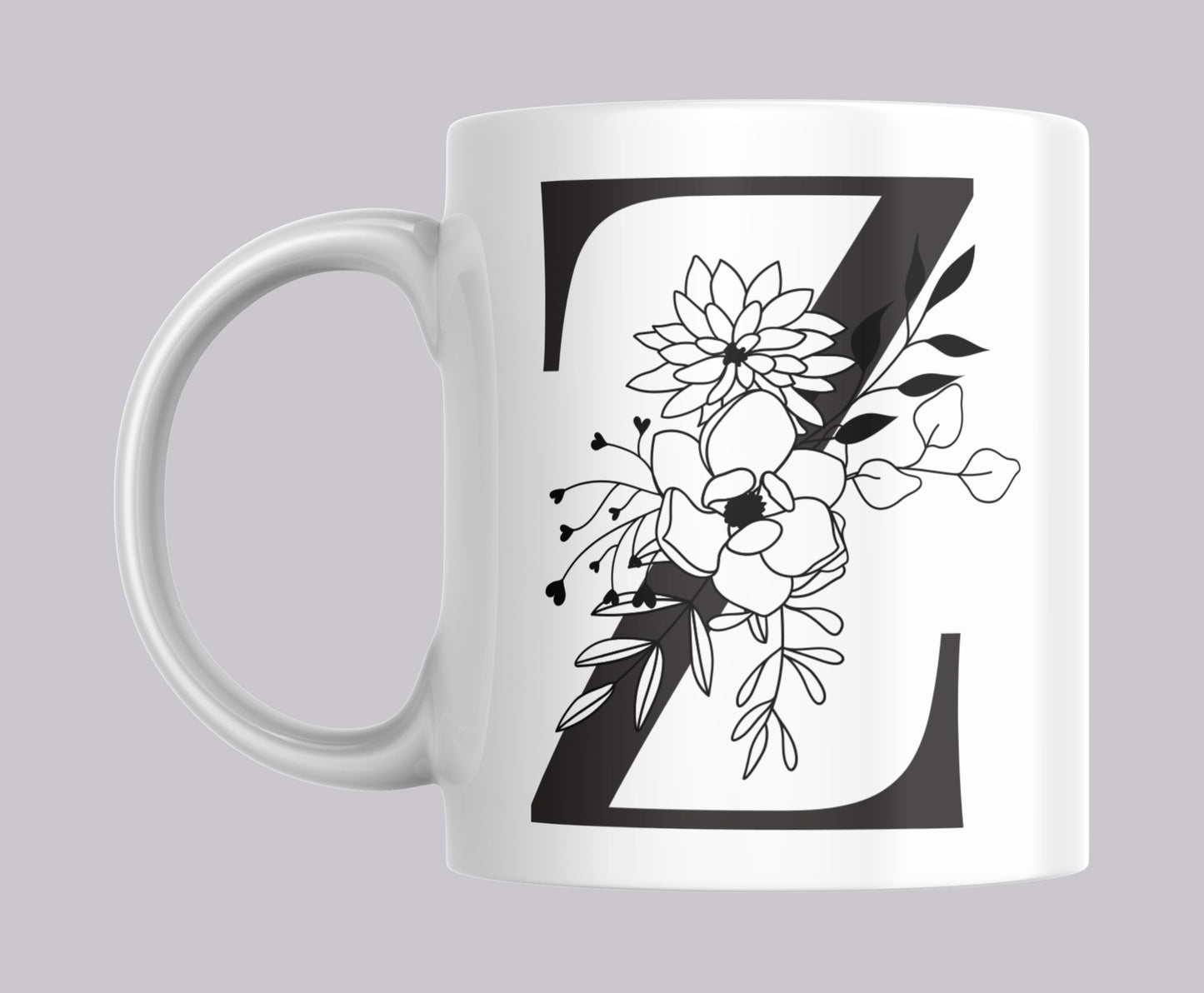 Floral Letter Mugs