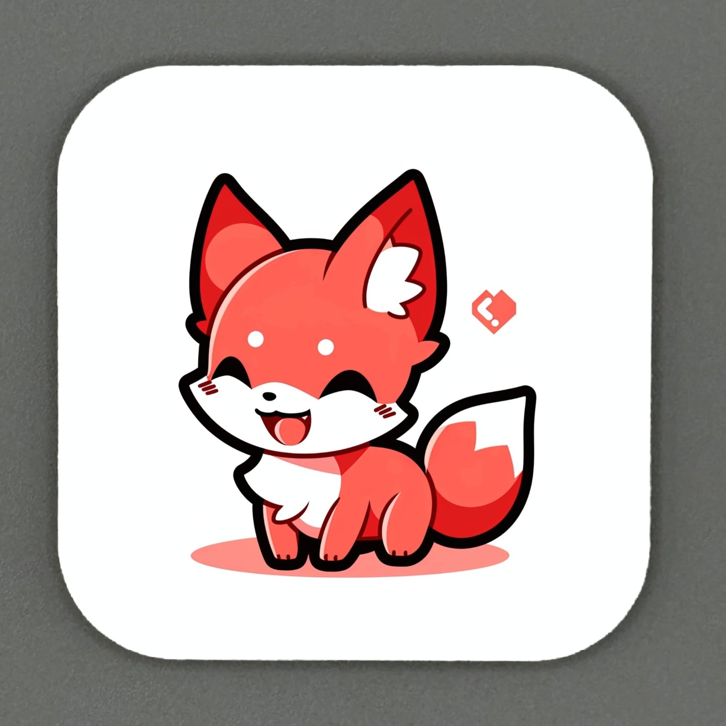 Kawaii Fox Square Magnets