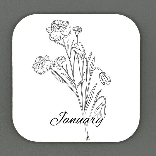 Birth Month Flowers Square Magnets
