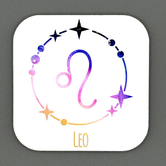 Colourful Star Sign Square Magnet