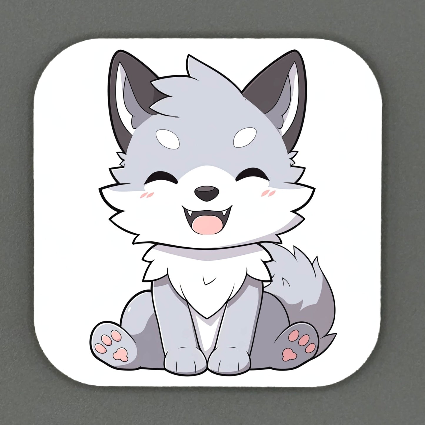 Kawaii Fox Square Magnets