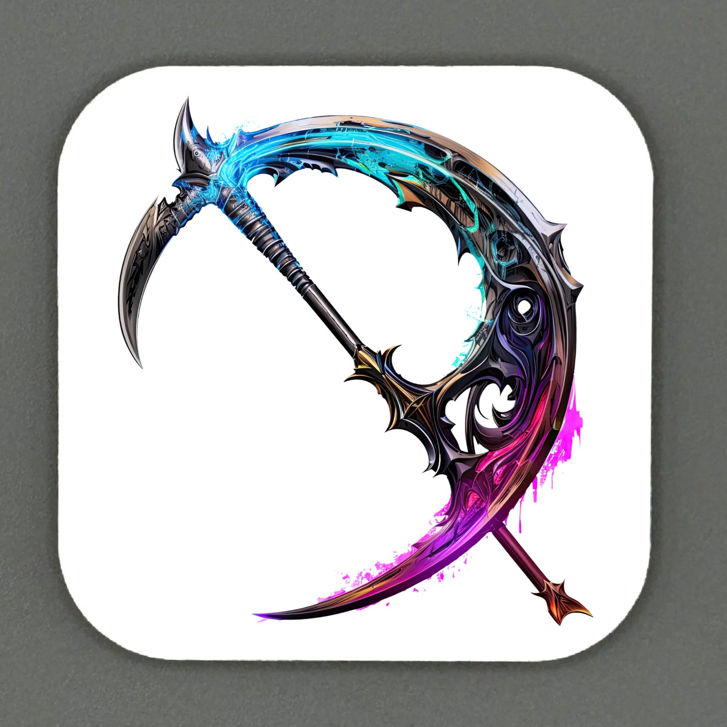 Fantasy Scythe Square Magnets