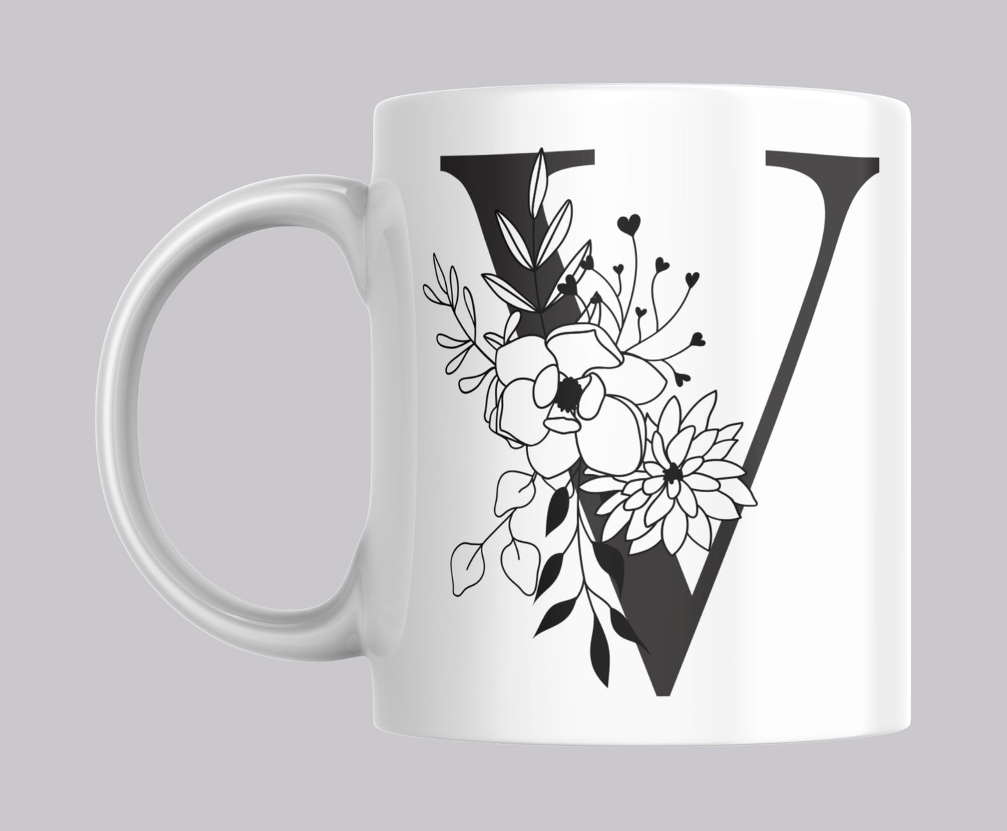 Floral Letter Mugs