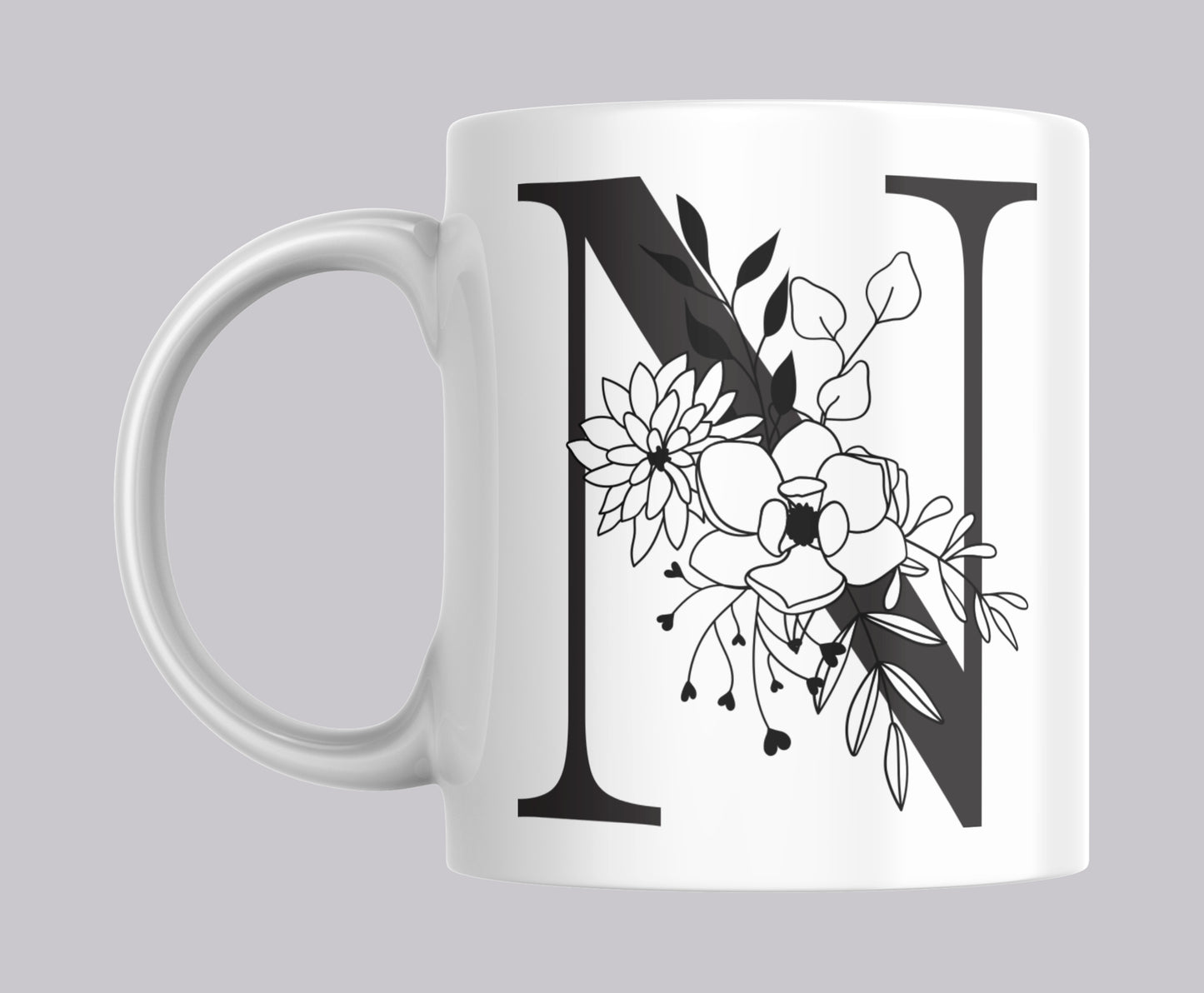 Floral Letter Mugs