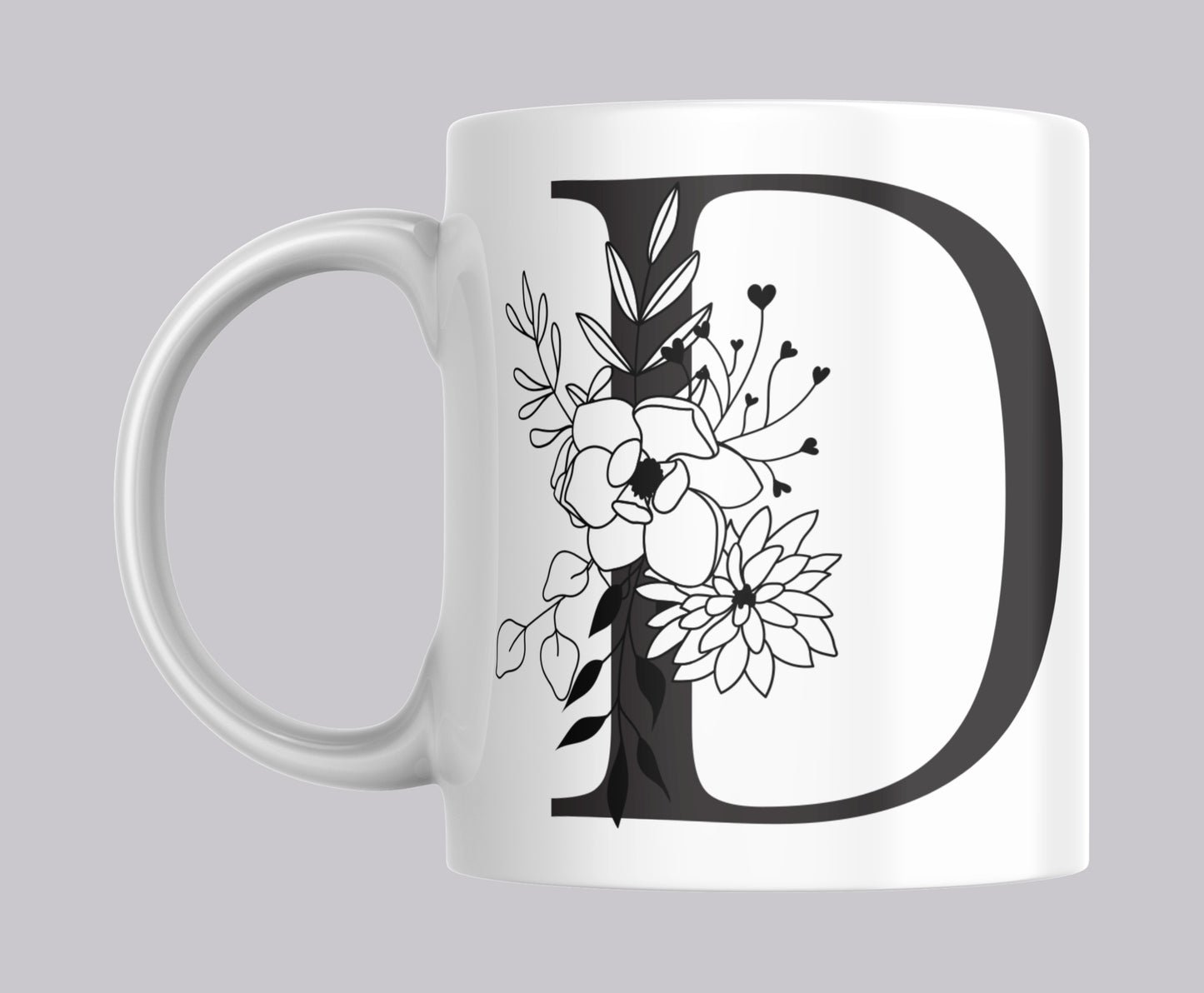 Floral Letter Mugs