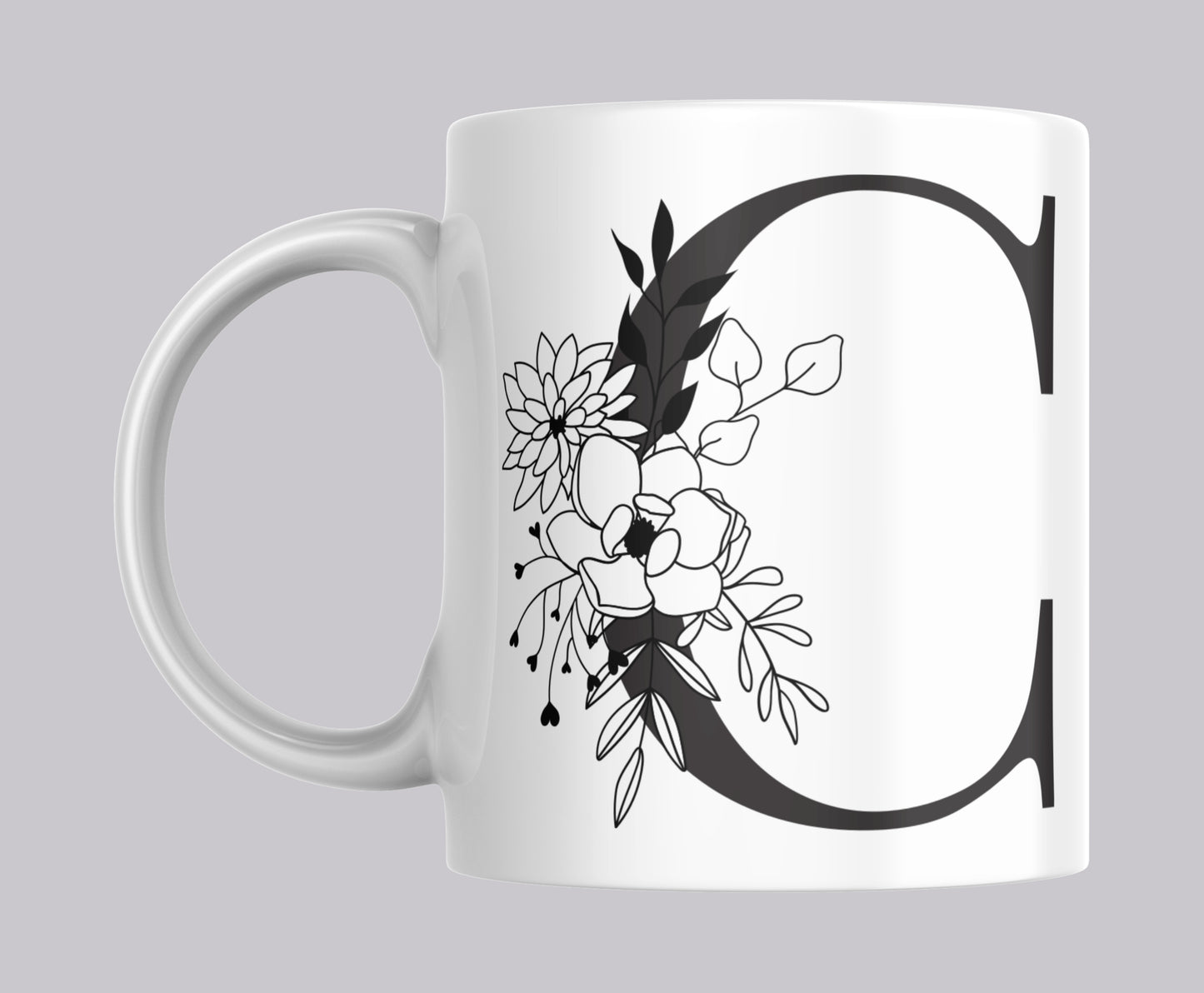 Floral Letter Mugs