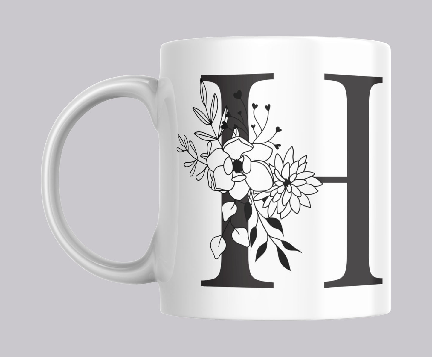 Floral Letter Mugs