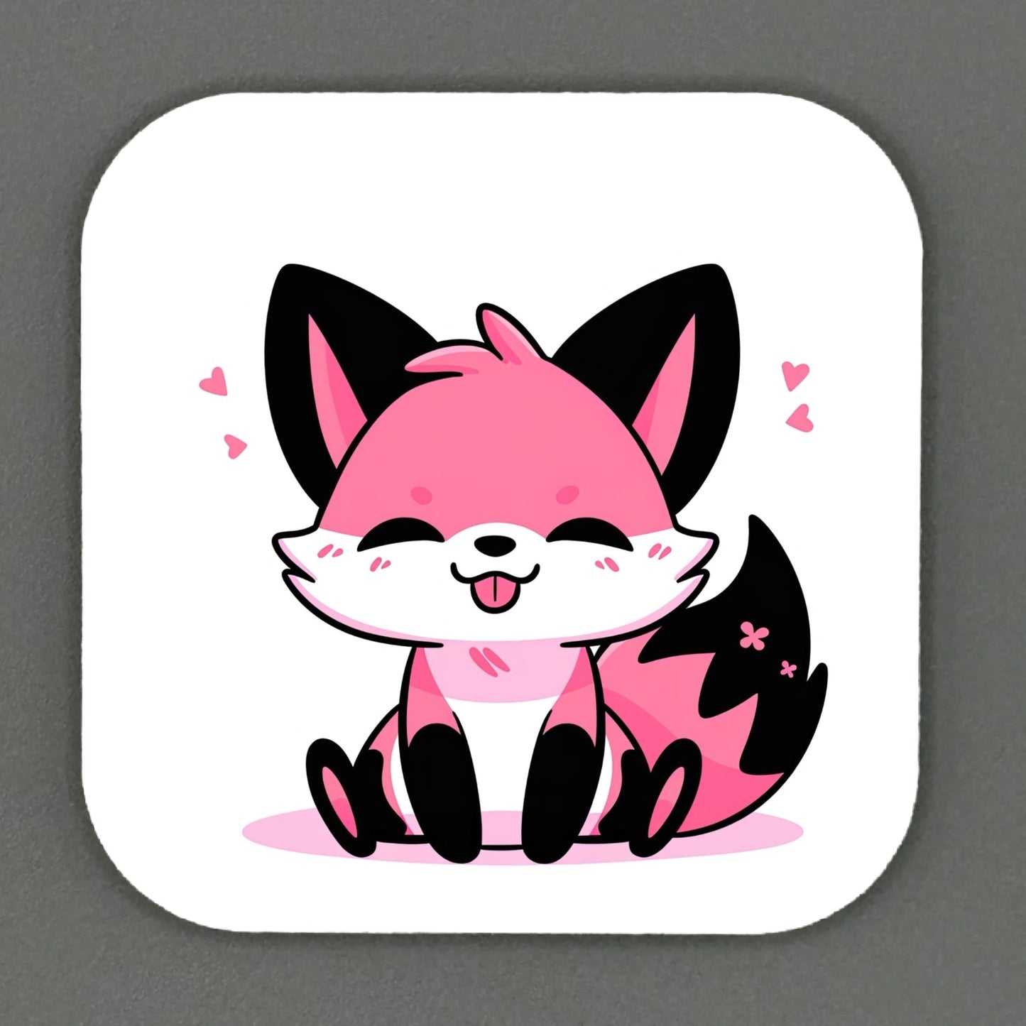 Kawaii Fox Square Magnets