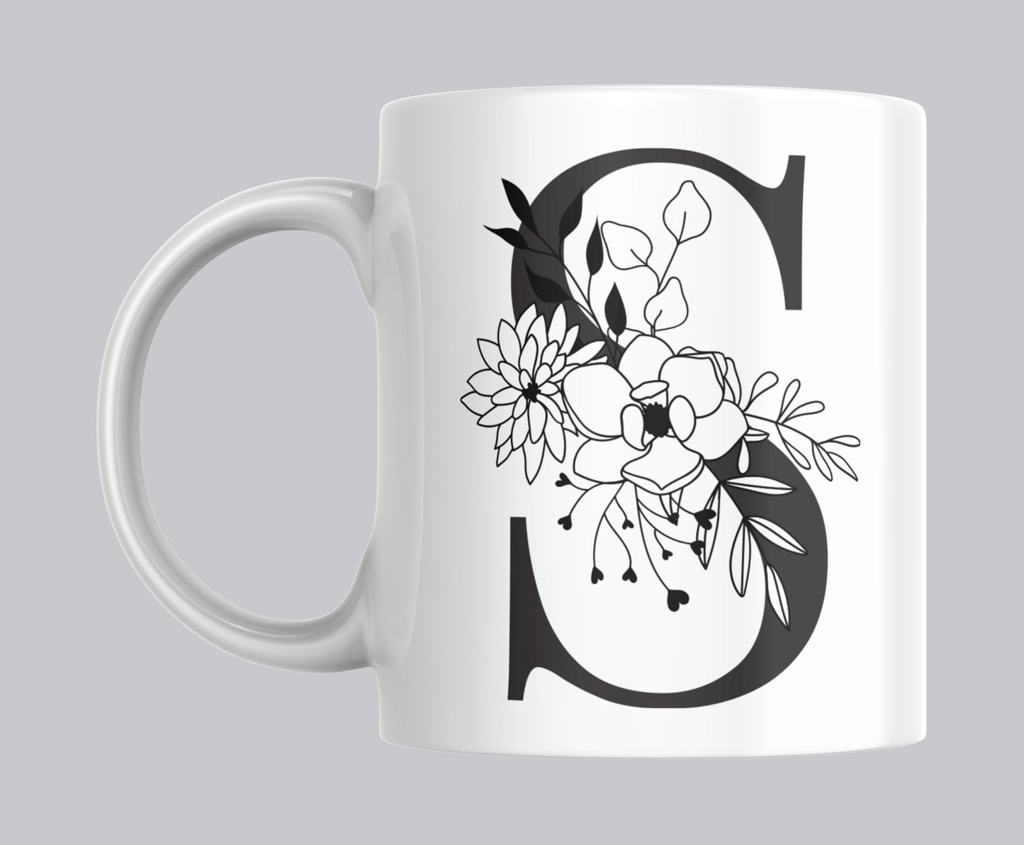Floral Letter Mugs