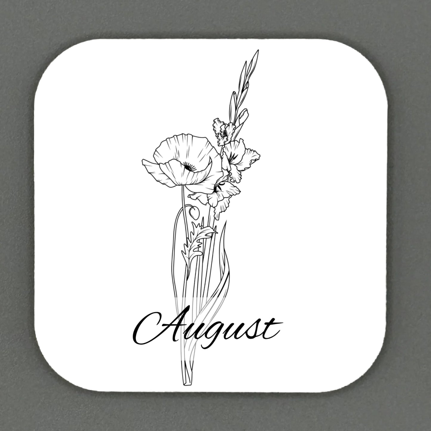 Birth Month Flowers Square Magnets