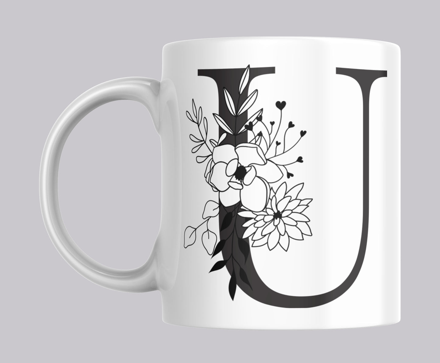Floral Letter Mugs