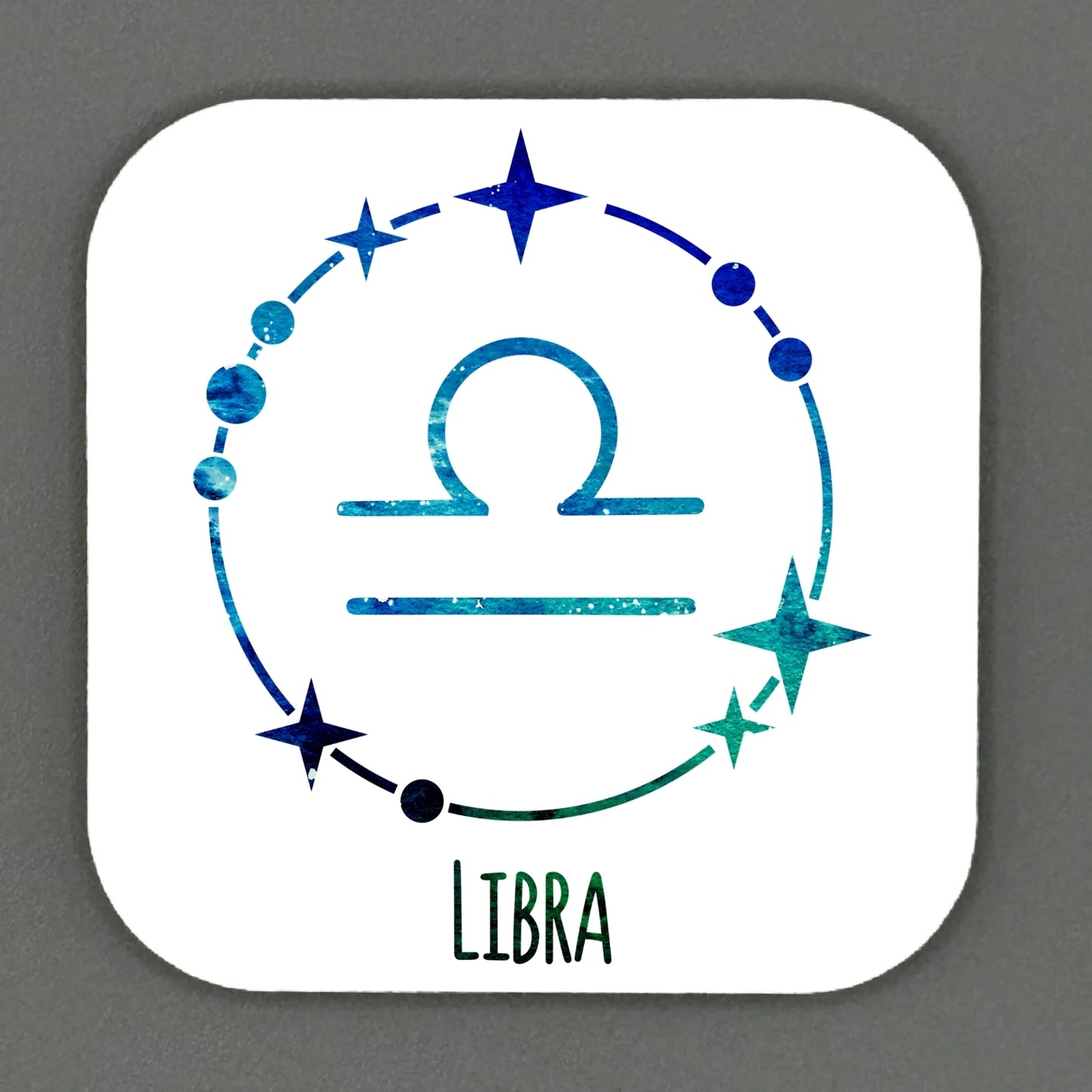 Colourful Star Sign Square Magnet