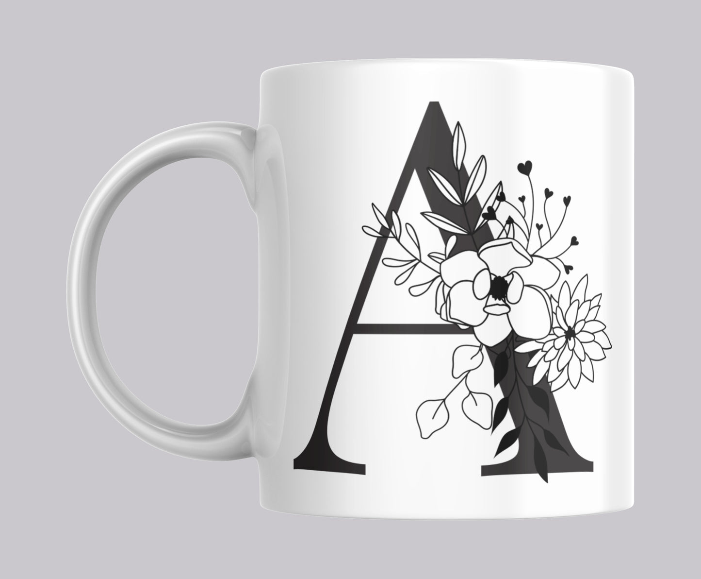 Floral Letter Mugs