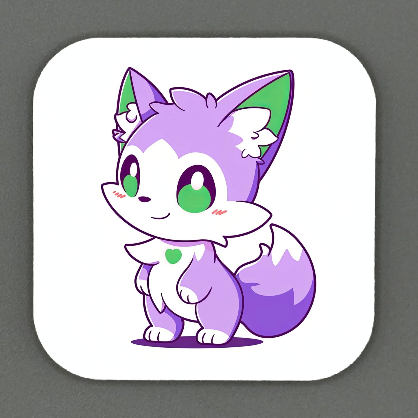 Kawaii Fox Square Magnets