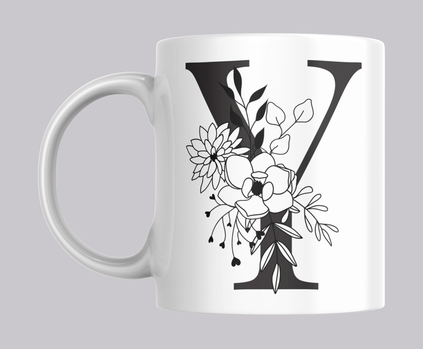 Floral Letter Mugs