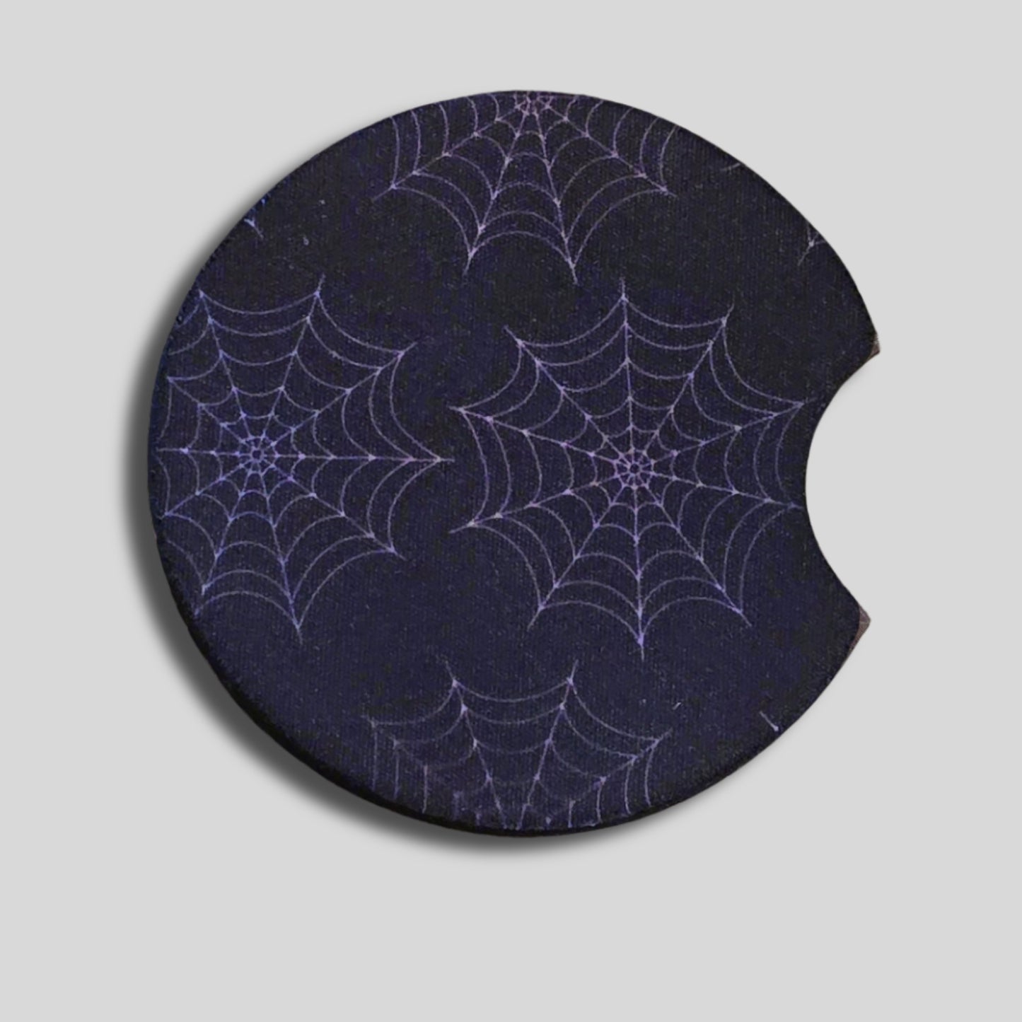 Pastel Goth Coasters 2-Pack - Round Car Cup Holder Coasters With Finger Groove Design