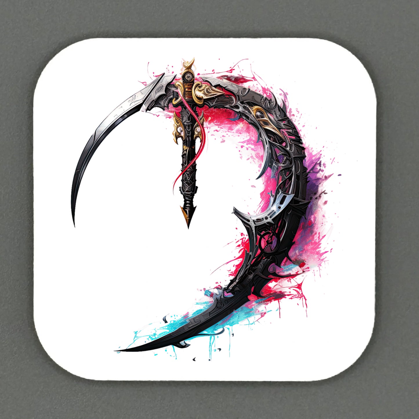 Fantasy Scythe Square Magnets