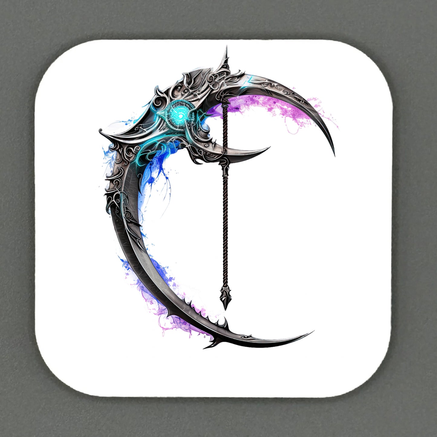 Fantasy Scythe Square Magnets