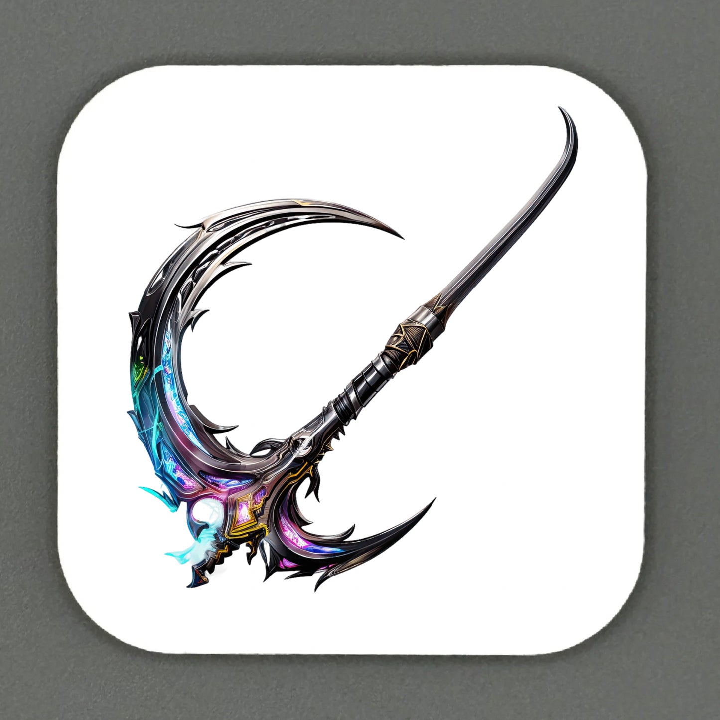 Fantasy Scythe Square Magnets