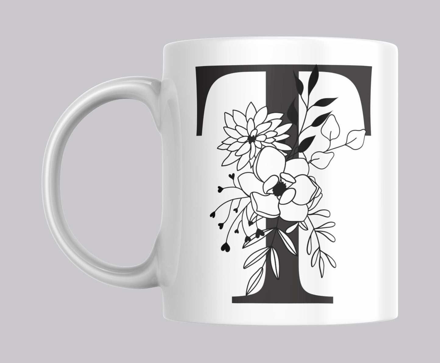 Floral Letter Mugs