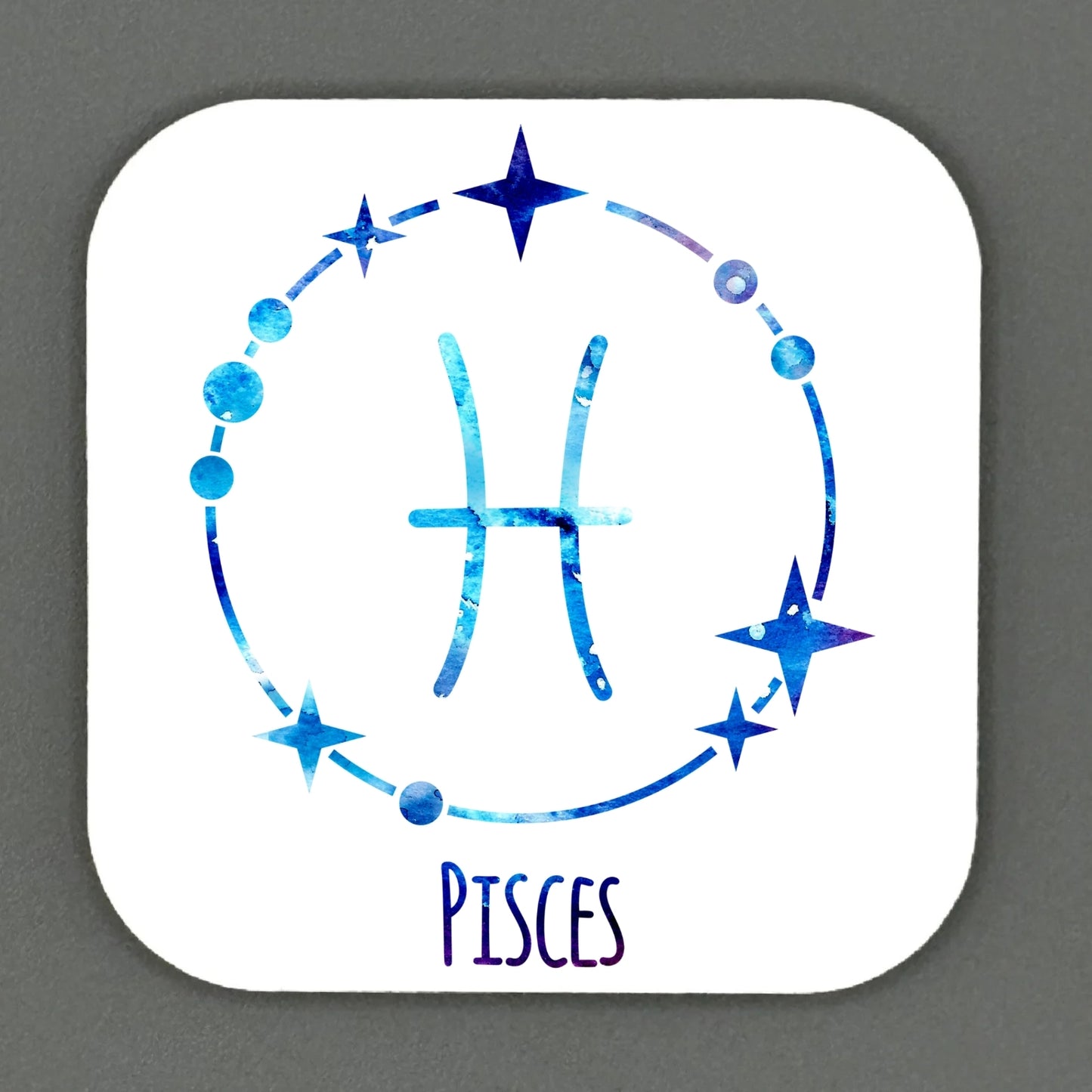 Colourful Star Sign Square Magnet