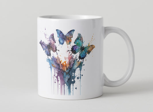 Watercolour Butterfly Mugs