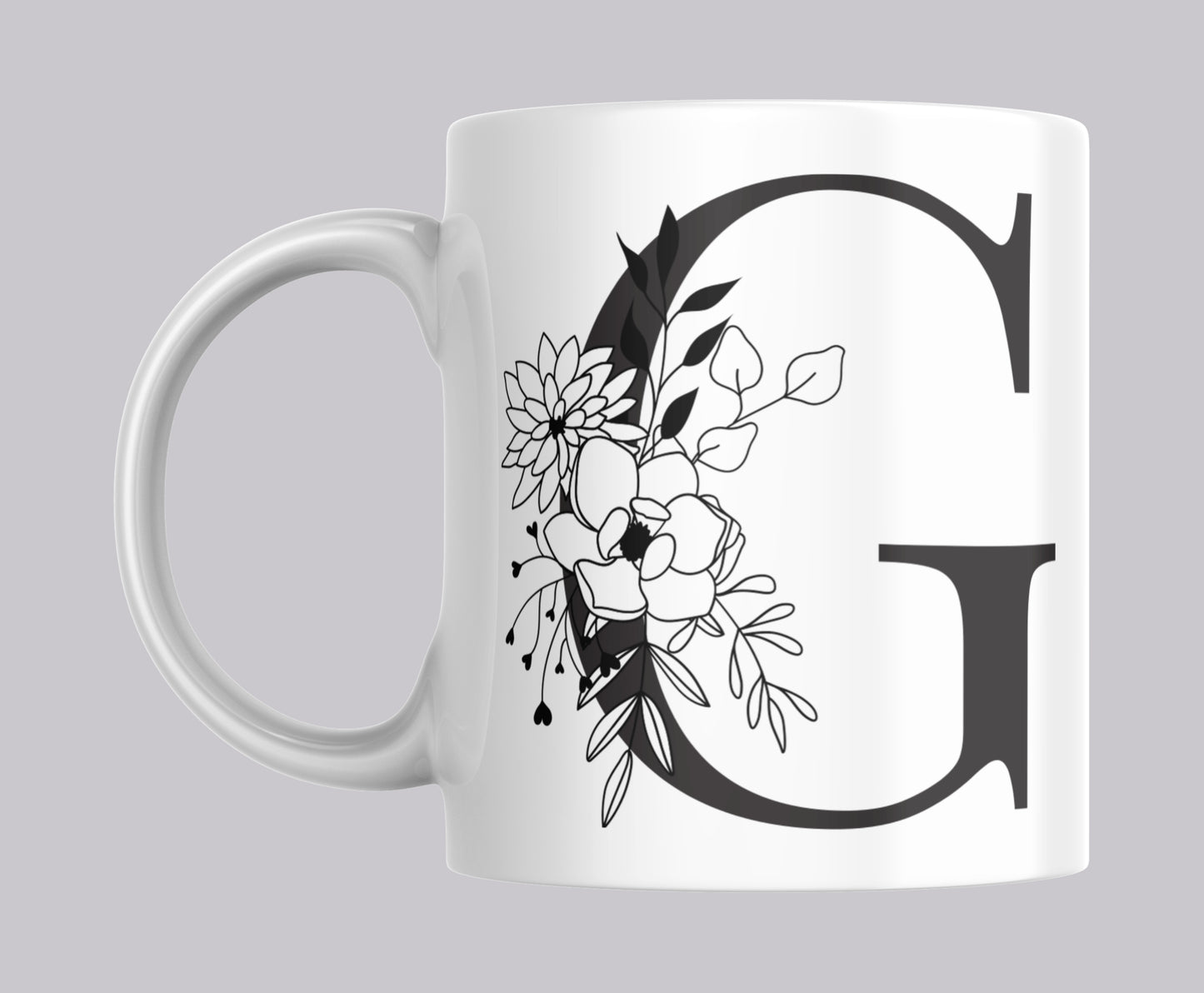 Floral Letter Mugs