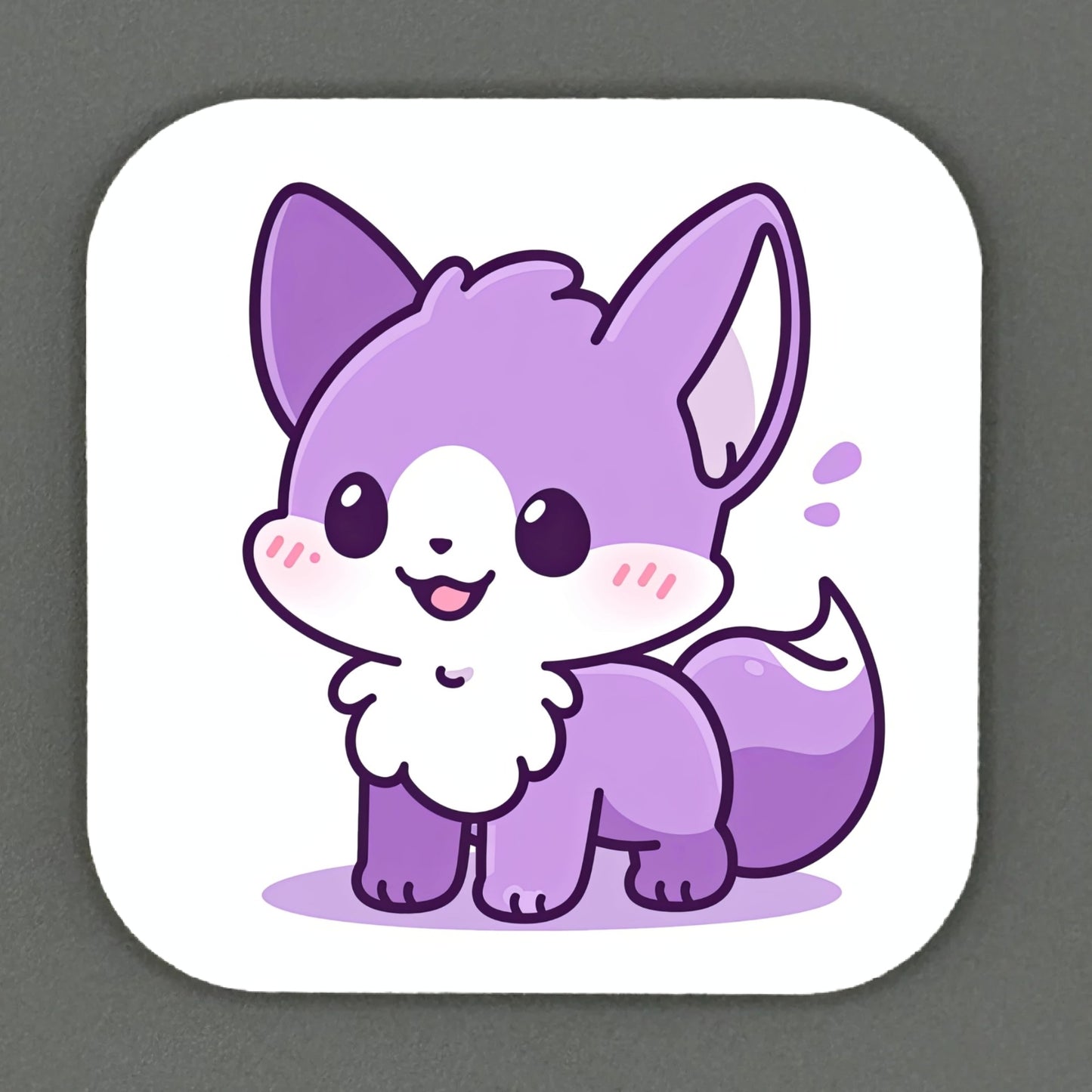 Kawaii Fox Square Magnets