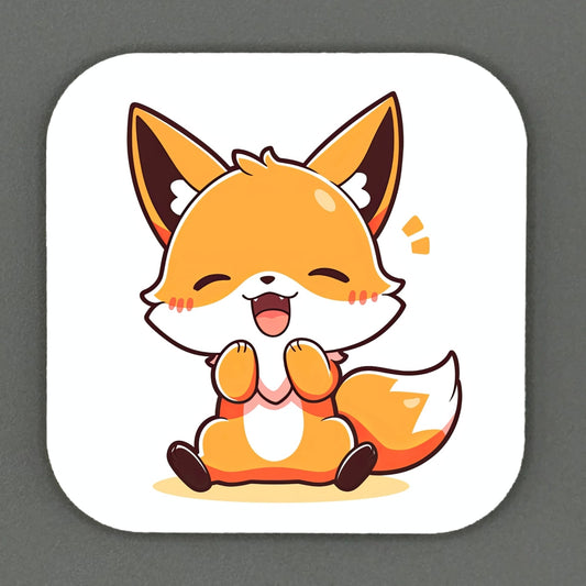 Kawaii Fox Square Magnets