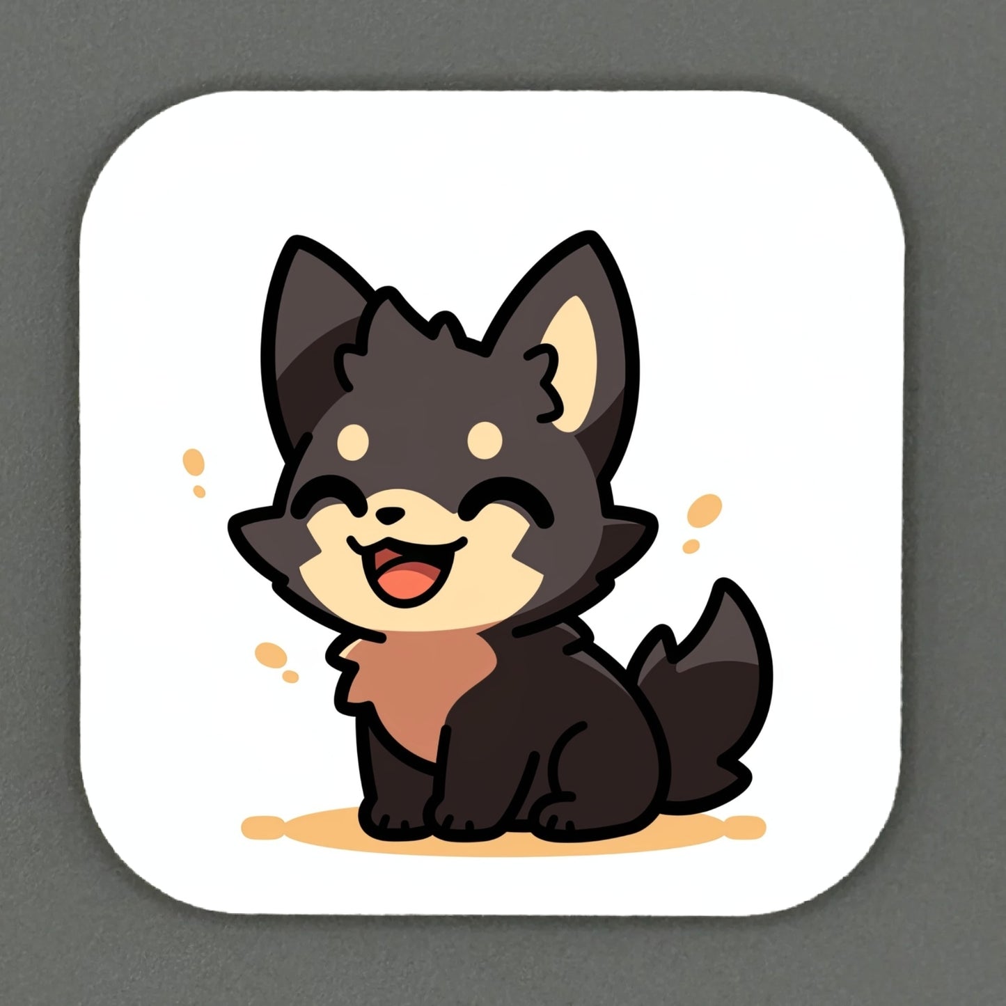 Kawaii Fox Square Magnets