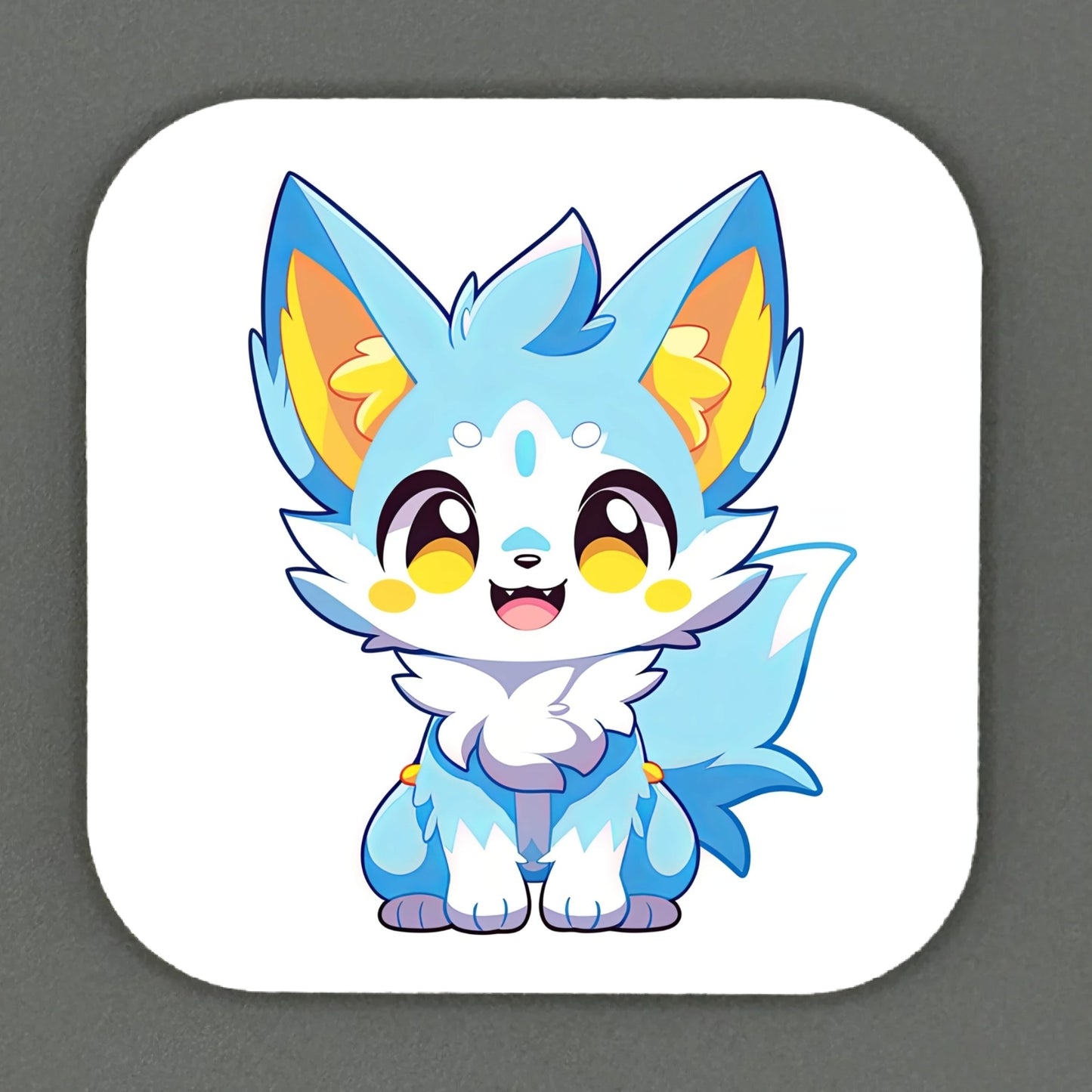 Kawaii Fox Square Magnets