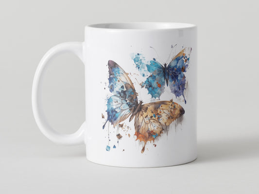 Watercolour Butterfly Mugs
