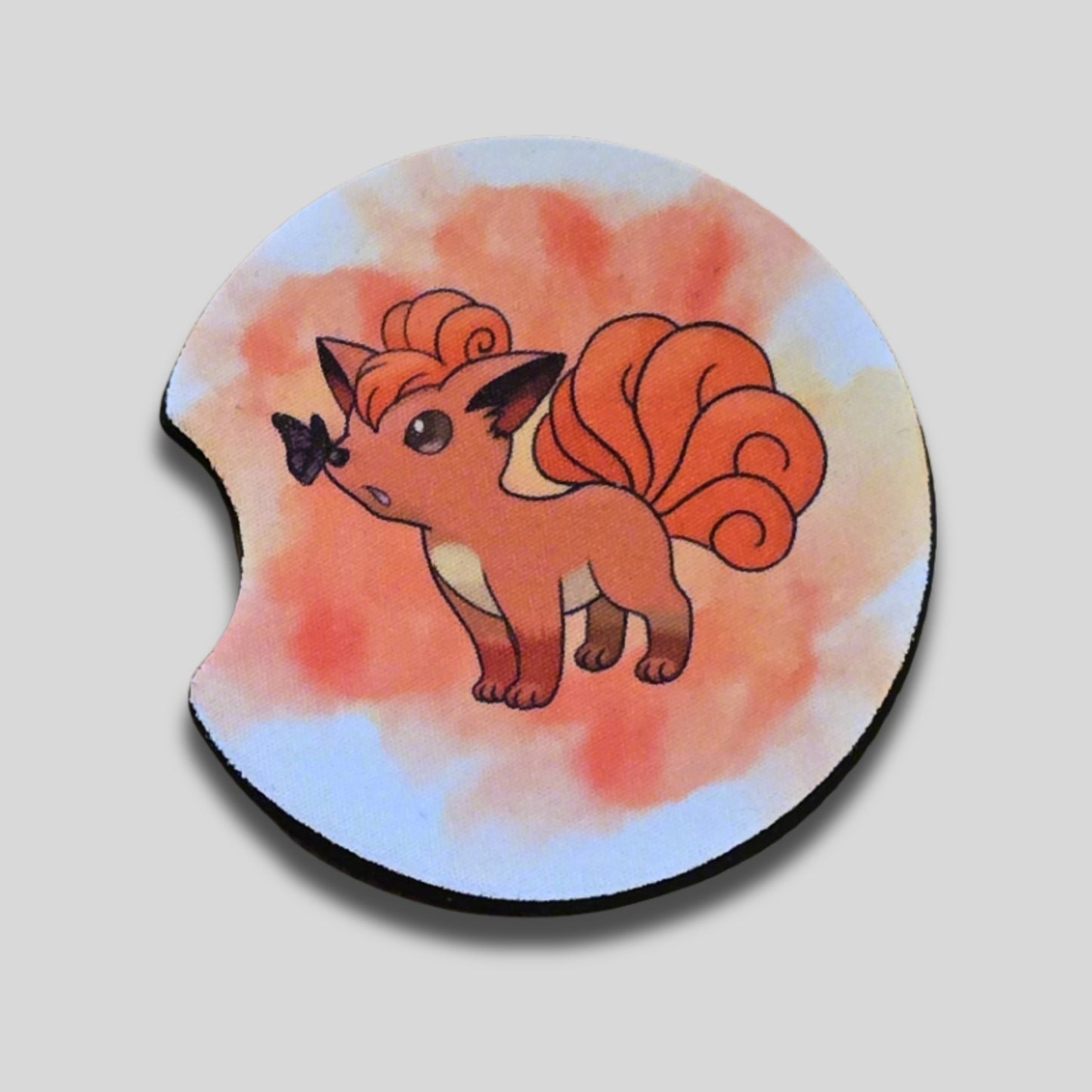 Pokemon Coasters 2-Pack - Round Car Cup Holder Coasters With Finger Groove Design