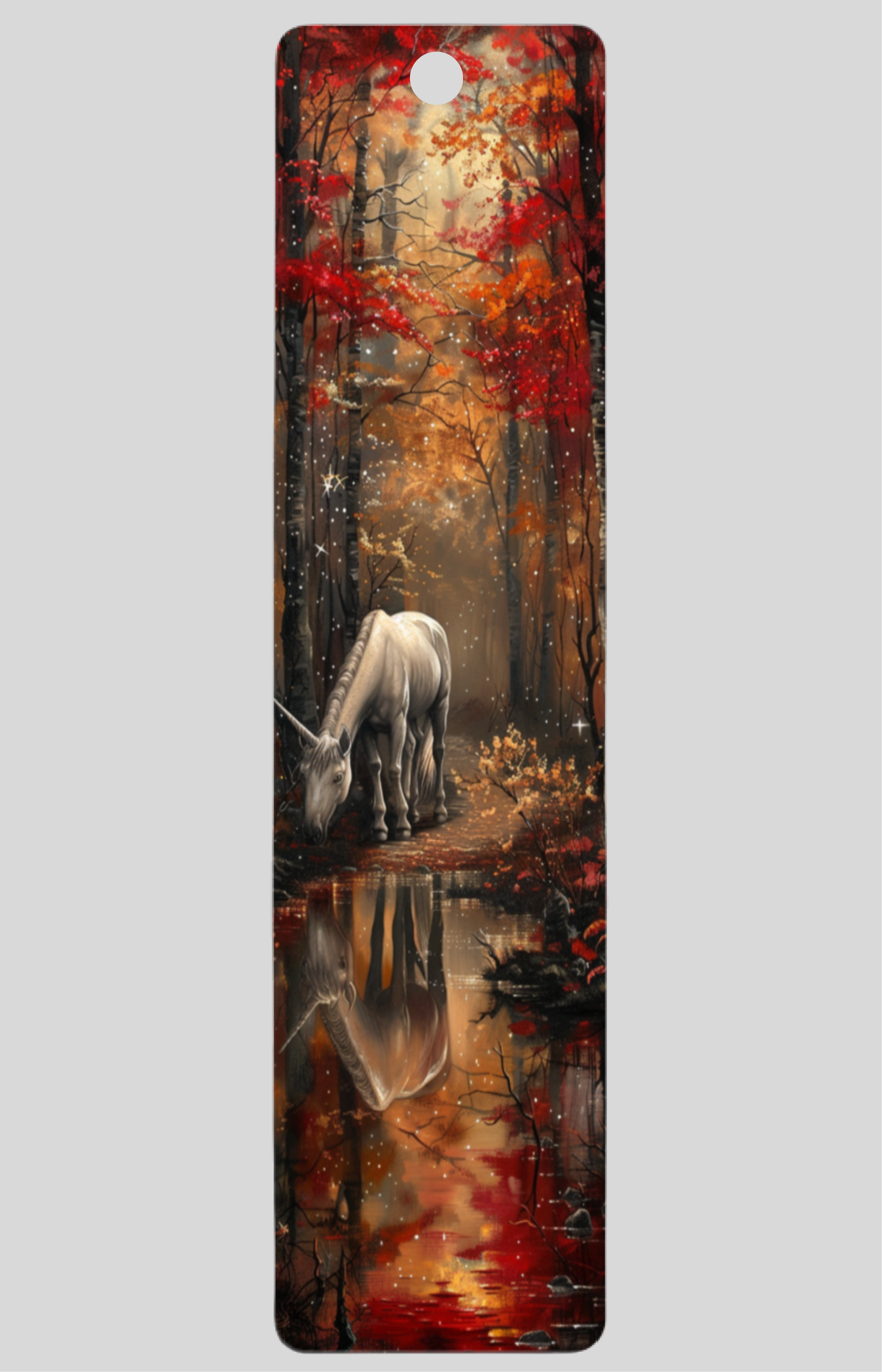 Enchanted Autumn Unicorn Bookmark
