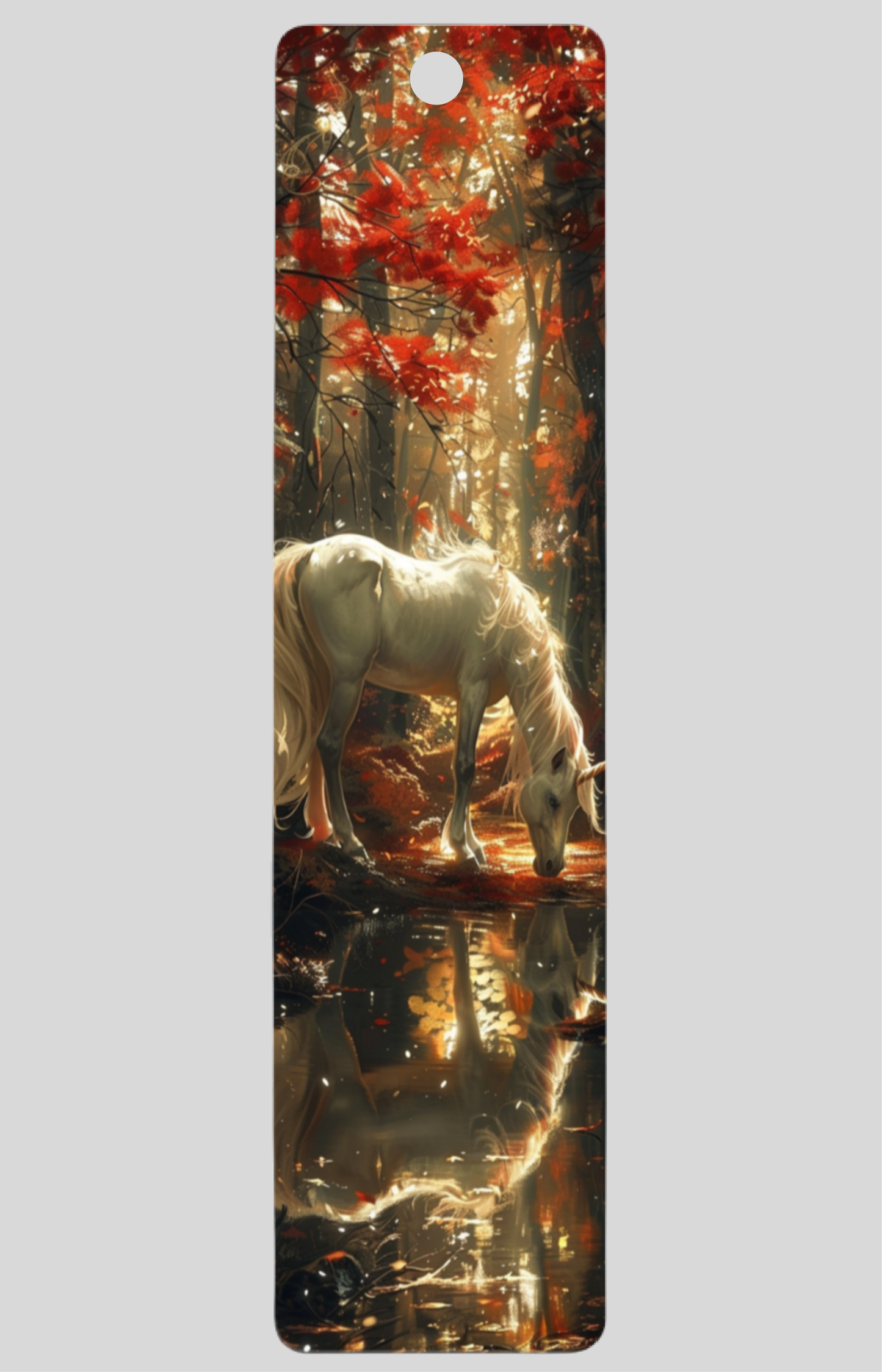 Enchanted Autumn Unicorn Bookmark