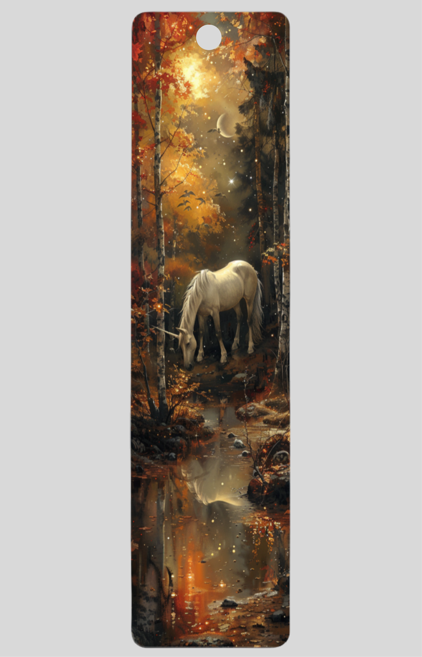 Enchanted Autumn Unicorn Bookmark