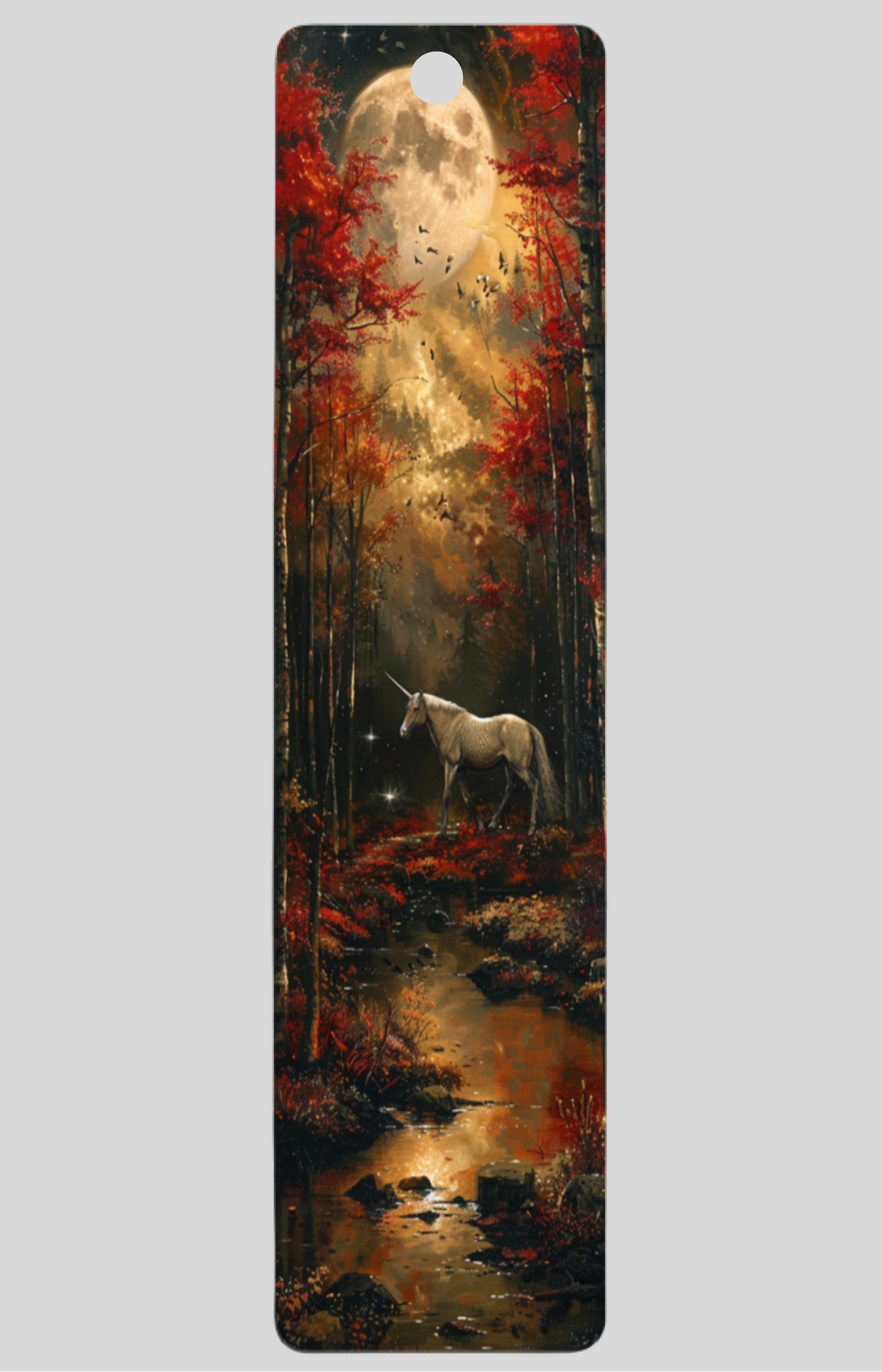 Enchanted Autumn Unicorn Bookmark